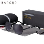 Barrcur design liga de titânio óculos de sol polarizados óculos de sol masculino feminino piloto gradiente óculos espelho tons de sol