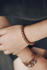 Pulseira de cobre puro martelado artesanal, vintage, artificial, oxidado, estilo rock, metal, unissex, joias para homens e mulheres