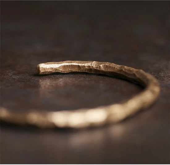 Pulseira de cobre martelado, pulseira rústica Steampunk retrô Punk algema, pulseira artesanal viking, jóias para homens, 2022