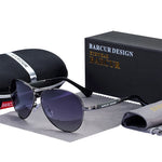 Barrcur design liga de titânio óculos de sol polarizados óculos de sol masculino feminino piloto gradiente óculos espelho tons de sol