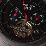 Bobo pássaro relógios mecânicos masculino feminino automático duplo tourbillon relógio de pulso roda balanço metal de madeira relógio relogio