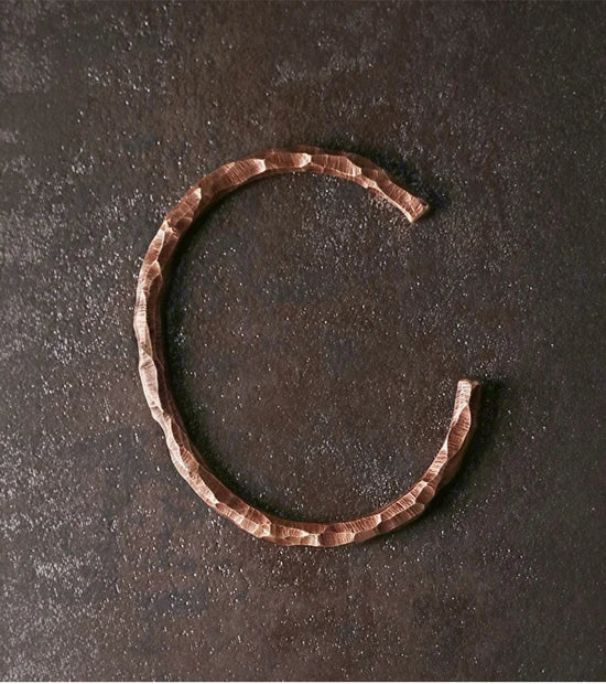Pulseira de cobre martelado, pulseira rústica Steampunk retrô Punk algema, pulseira artesanal viking, jóias para homens, 2022