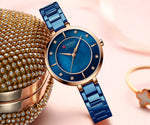 Curren mulher relógios rosa ouro marca superior relógio de luxo feminino quartzo à prova dwaterproof água relógio de pulso senhoras meninas relógios