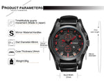 Novos relógios curren marca de luxo relógio masculino pulseira de couro moda quartzo-relógio casual esportes relógio de pulso data relojes 8225