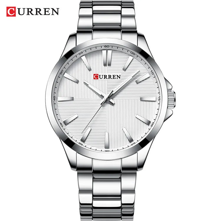 Relogio masculino curren relógios masculinos marca de luxo moda masculina relógio de negócios casual à prova dwaterproof água relógio de pulso de quartzo