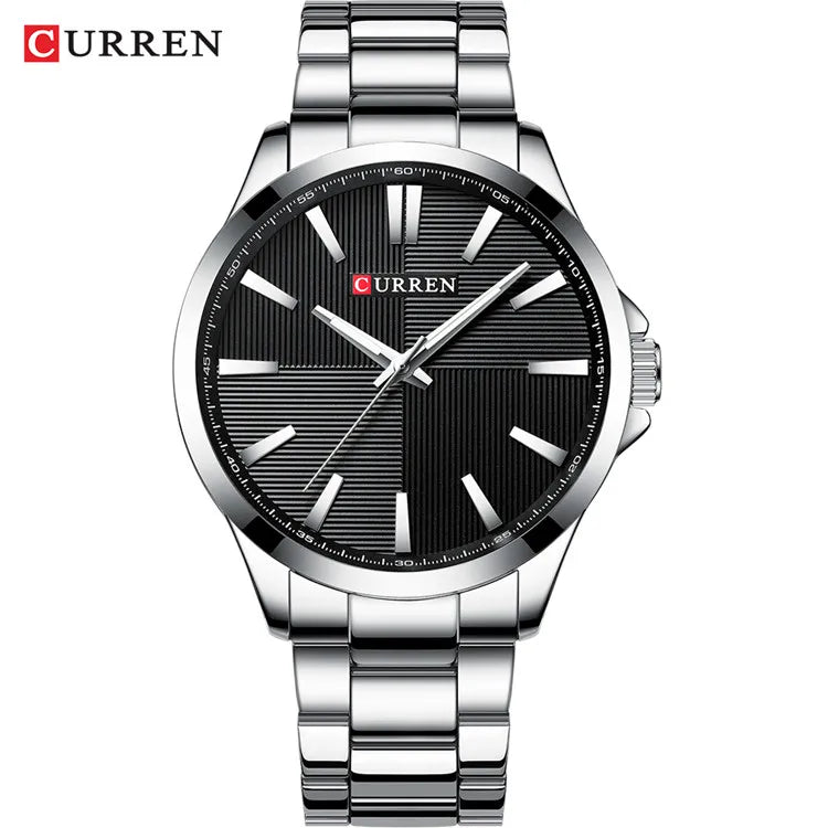 Relogio masculino curren relógios masculinos marca de luxo moda masculina relógio de negócios casual à prova dwaterproof água relógio de pulso de quartzo
