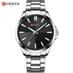 Relogio masculino curren relógios masculinos marca de luxo moda masculina relógio de negócios casual à prova dwaterproof água relógio de pulso de quartzo