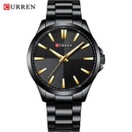 Relogio masculino curren relógios masculinos marca de luxo moda masculina relógio de negócios casual à prova dwaterproof água relógio de pulso de quartzo