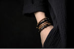 Pulseira de cobre puro martelado artesanal, vintage, artificial, oxidado, estilo rock, metal, unissex, joias para homens e mulheres