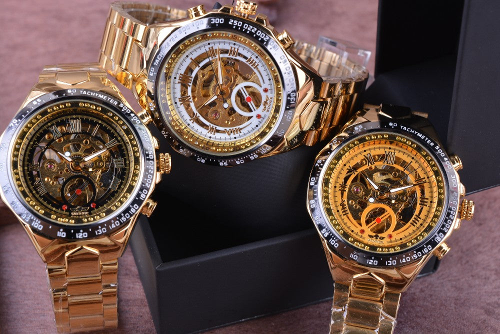 Vencedor mecânico esporte design moldura relógio de moda dos homens relógios topo marca luxo montre homme relógio masculino esqueleto automático