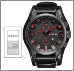 Novos relógios curren marca de luxo relógio masculino pulseira de couro moda quartzo-relógio casual esportes relógio de pulso data relojes 8225