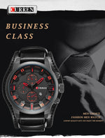 Novos relógios curren marca de luxo relógio masculino pulseira de couro moda quartzo-relógio casual esportes relógio de pulso data relojes 8225