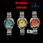 Marca superior mergulhador relógio masculino sub300t automático mecânico vidro de safira luminosa data 200m volta pulseira seestern relógio de pulso retro