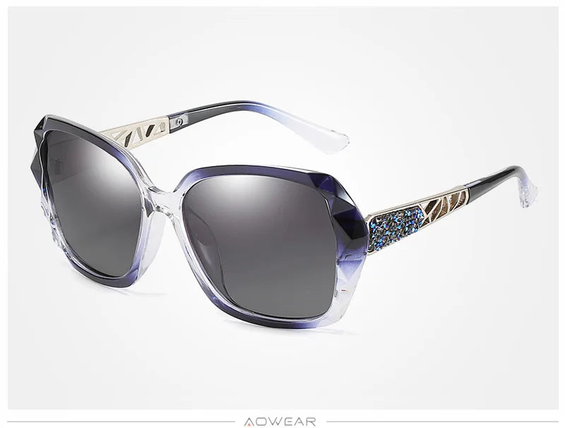 AOWEAR-Luxury Square Oversized Sunglasses for Women, Polarized Brand Design, óculos de sol vintage, tons ao ar livre, óculos para senhoras