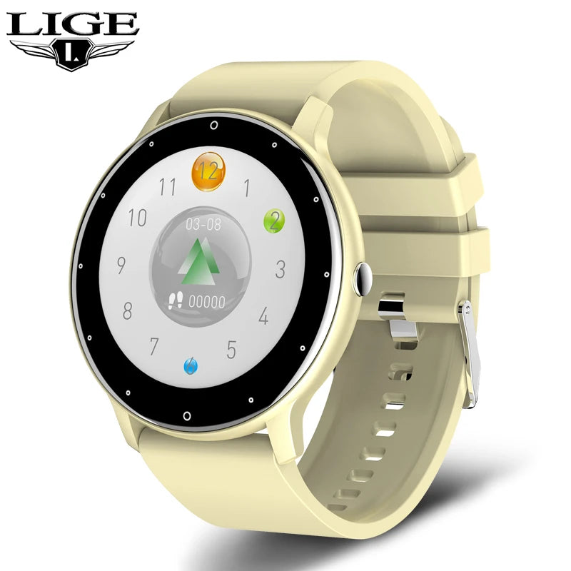 Lige 2025 novo relógio inteligente masculino tela de toque completa esporte fitness relógio ip67 à prova dip67 água bluetooth para android ios smartwatch masculino + caixa