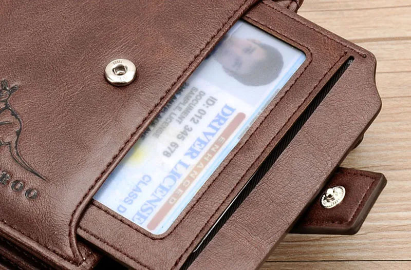 Carteira masculina de couro luxo curto titular do cartão rfid para homens zíper moeda bolsa portátil masculino carteiras billfold