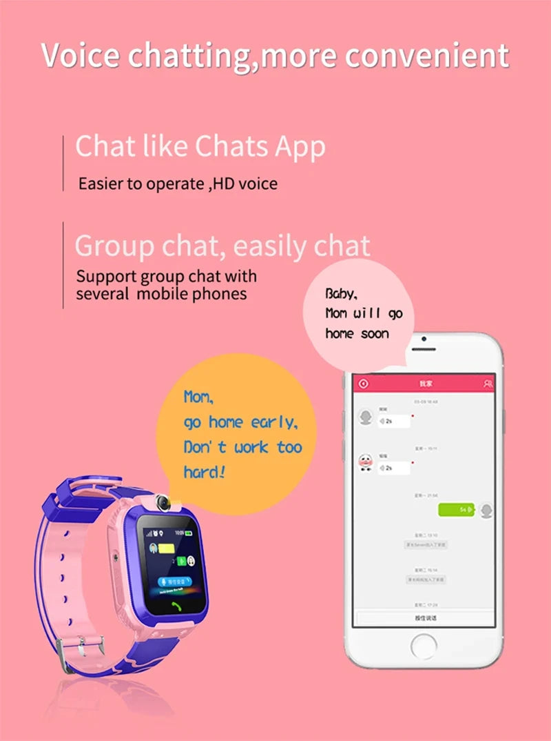 Xiaomi q12 relógio inteligente infantil, à prova d'água, sos, antil-perda, telefone, bate-papo de voz, 2g, cartão sim para meninos e meninas, presente