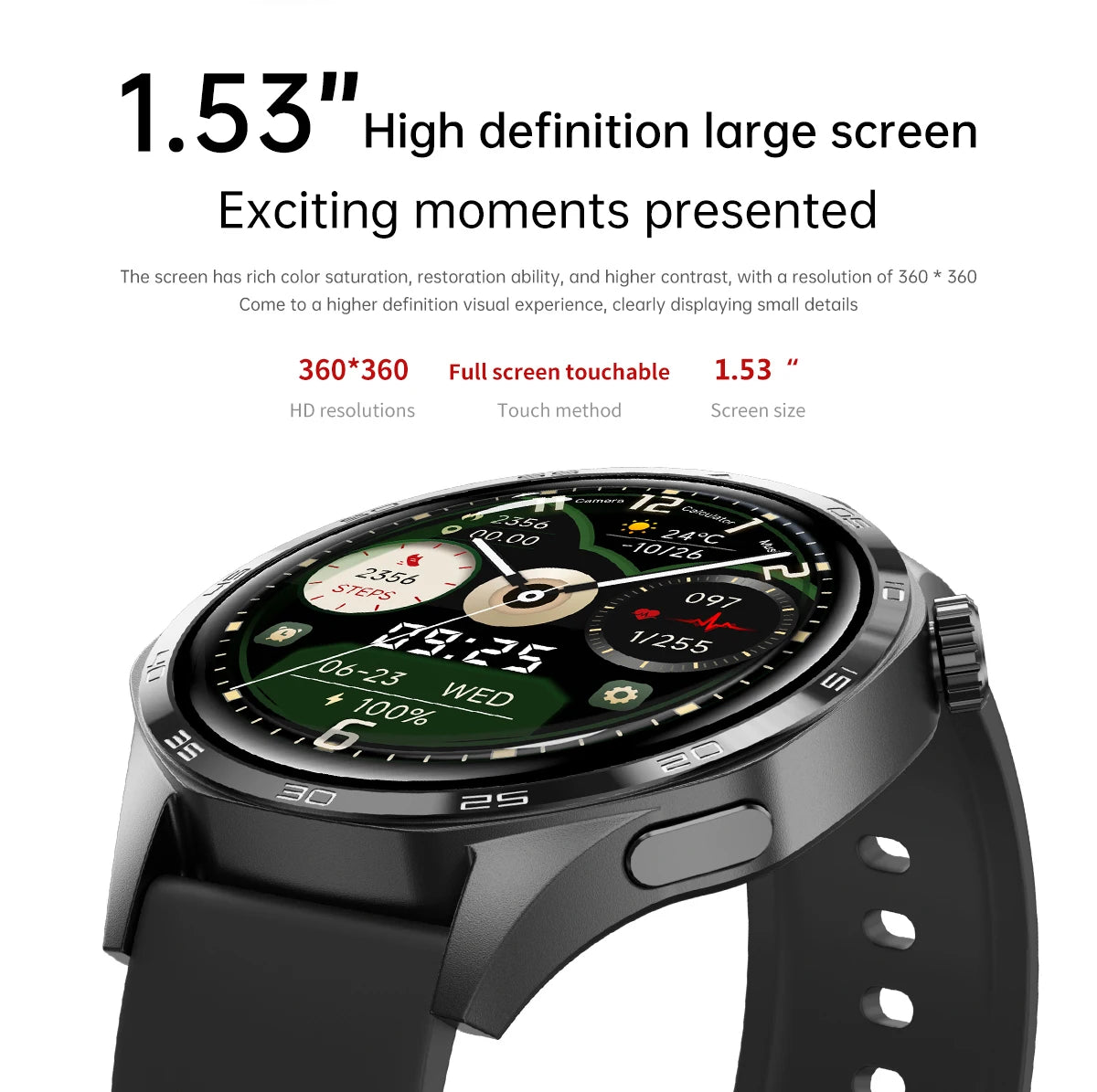 Gt5 pro relógio inteligente masculino 5 pro amoled tela hd bluetooth chamada trajetória gps nfc freqüência cardíaca bússola smartwatches 2024 novo