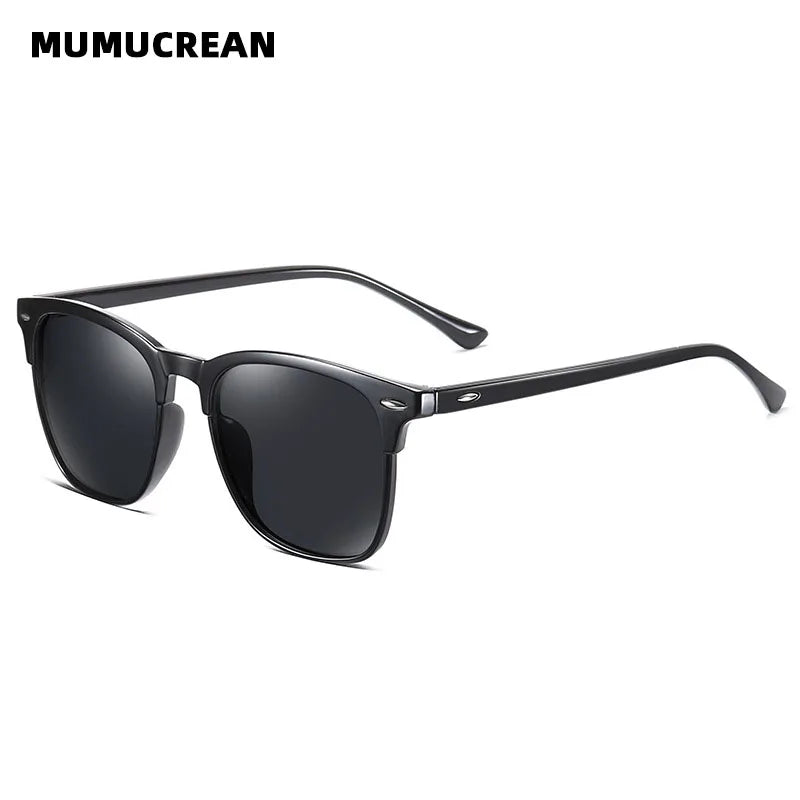 Novos óculos de sol polarizados clássico retro masculino óculos de sol ao ar livre uv400 plástico quadrado tendência tons eyewear