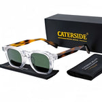 Caterside retro punk masculino óculos de sol pequeno quadro quadrado design personalizado óculos de sol feminino viagem festa negócios festival presente