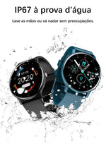 Lige 2025 novo relógio inteligente masculino tela de toque completa esporte fitness relógio ip67 à prova dip67 água bluetooth para android ios smartwatch masculino + caixa