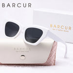 Óculos de sol feminino de alta qualidade da marca BARCUR Irregular PC Design de armação grossa cor criativa Shopping Party Óculos de sol polarizados