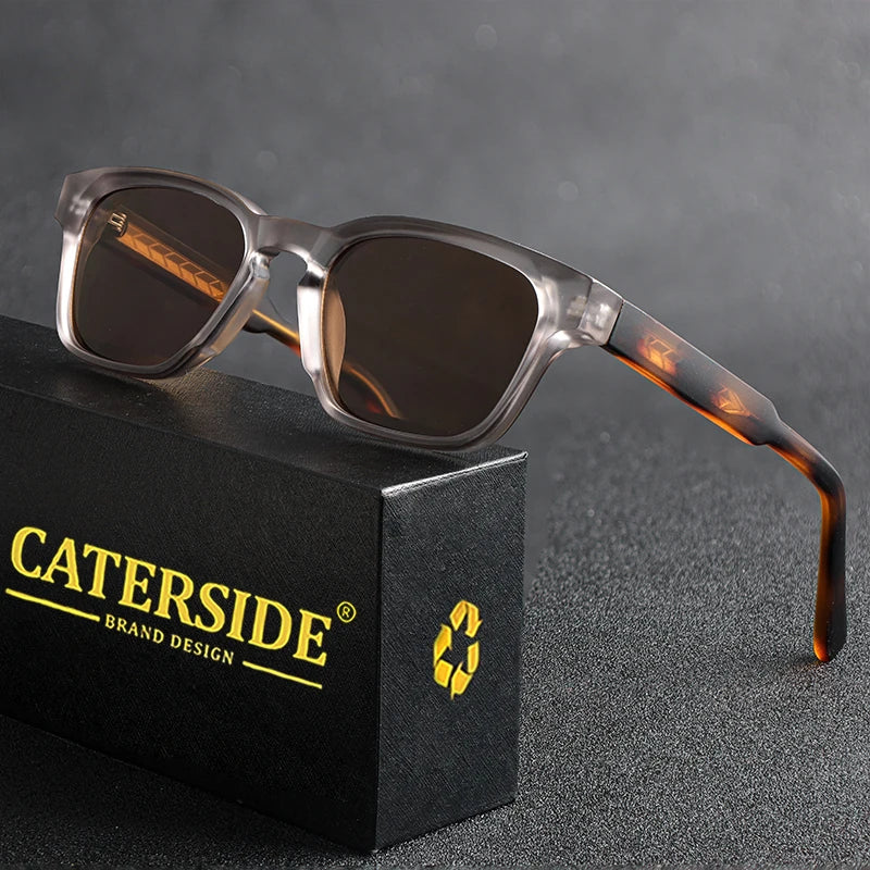Caterside retro quadrado óculos de sol dos homens punk pequeno quadro marca designer óculos de sol feminino viagem ao ar livre festa melhor presente