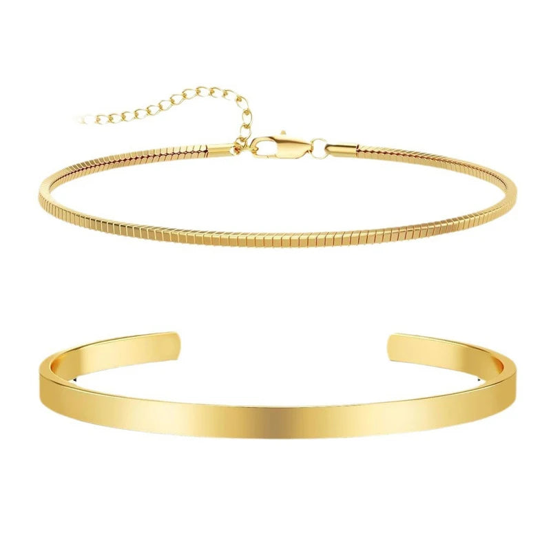 Pulseiras empilháveis para homens, prata esterlina 925/banhado a ouro 14k conjuntos de pulseiras delicadas com caixa de pulseiras cubanas