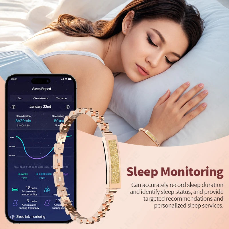 Lige 2025 nova moda smartwatch para mulheres freqüência cardíaca oxigênio no sangue sono esportes ip68 à prova dip68 água pulseira inteligente para android ios