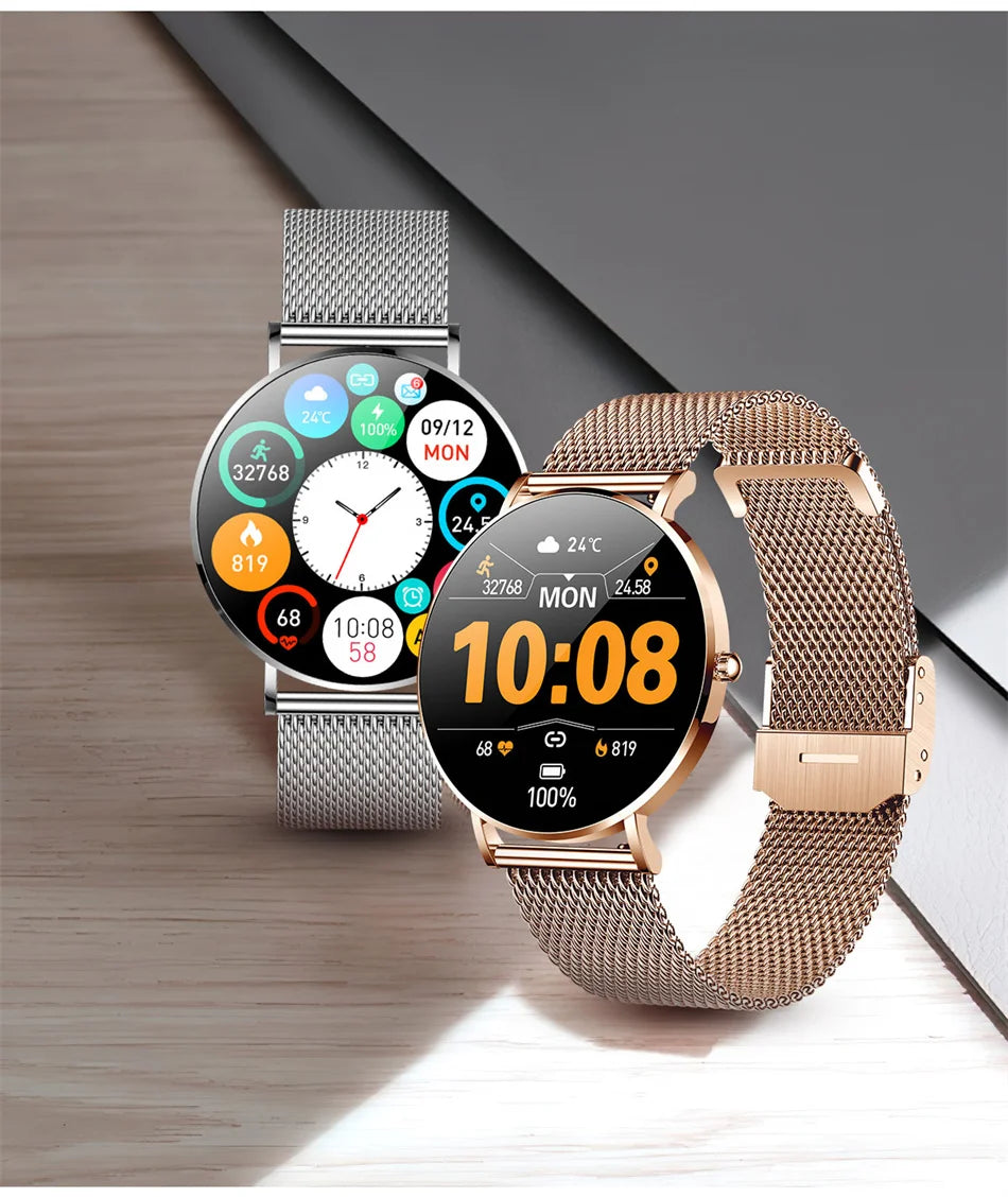 Xiaomi Mijia-Relógio Inteligente Ultrafino para Mulheres, Display AMOLED HD Pixel, Mostra Sempre Chamada, Lembrete De Tempo, 1.36"
