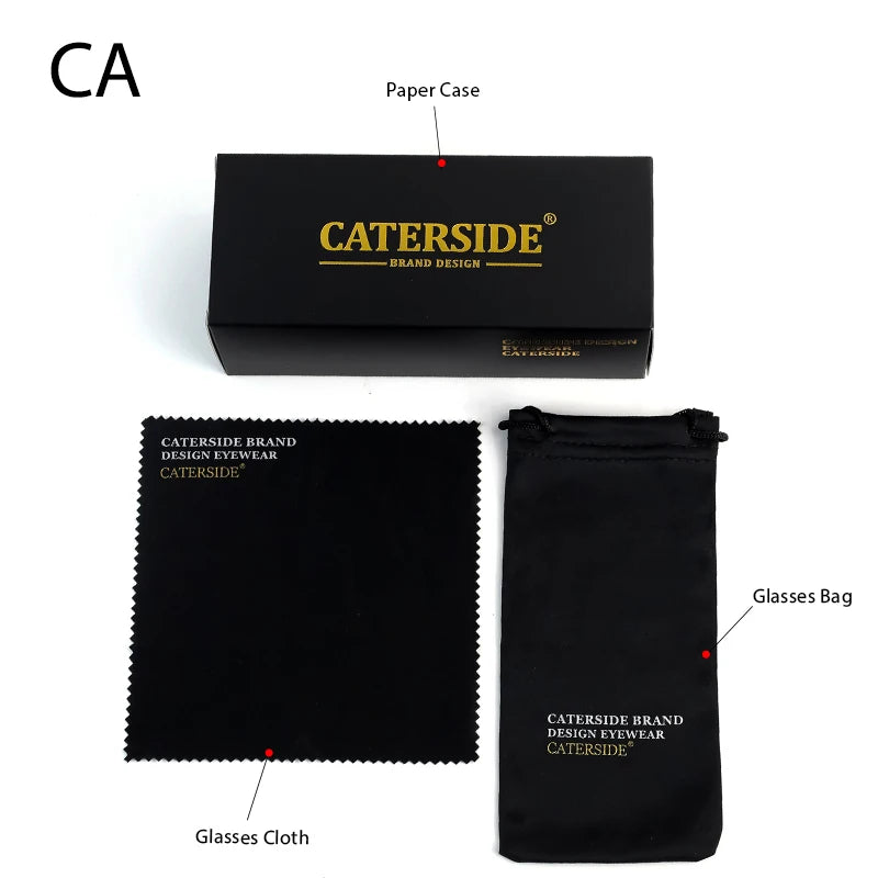 Caterside retro punk óculos de sol masculino quadro quadrado plana superior ponte dupla alta qualidade óculos de sol para mulheres festa festival presentes