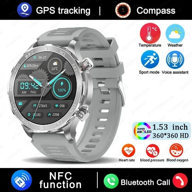 Xiaomi 2025 nova chamada bluetooth relógio inteligente amoled hd tela grande freqüência cardíaca nfc ip68 à prova dip68 água gps esportes relógio inteligente