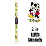 Nova disney mickey minnie led toque relógio donald duckbracelet relógio estudante crianças esportes dos desenhos animados relógio eletrônico presente brinquedo