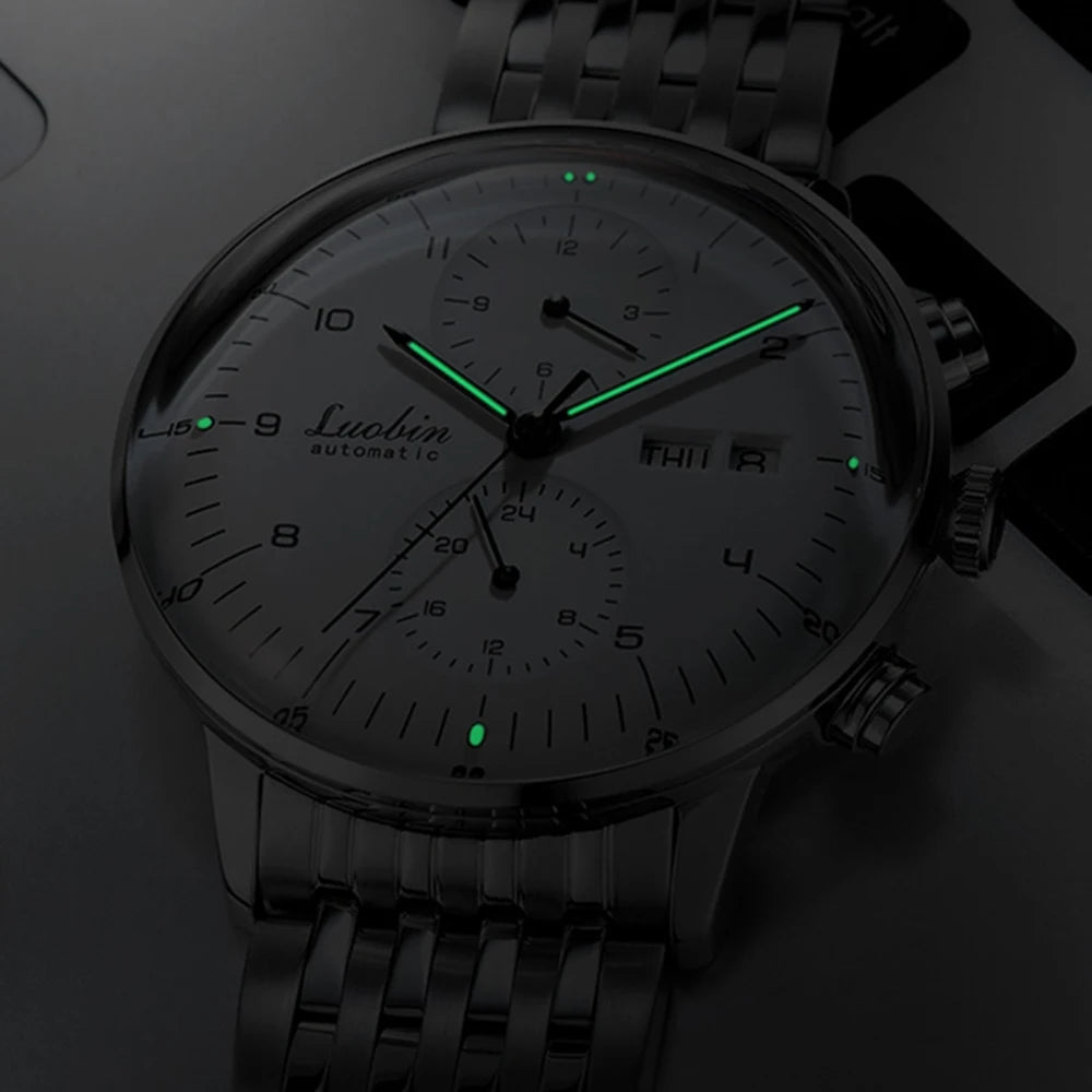 Moda masculina relógios mecânicos negócios relógio de pulso automático aço inoxidável luminoso designer relógio reojes de hombre novo 2023