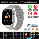 2024 novo grau médico ácido úrico gordura no sangue smartwatch ecg glicose no sangue freqüência cardíaca pressão arterial monitoramento de saúde relógio inteligente