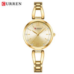 Curren relógios femininos elegante moda original relógio de quartzo para Laides à prova dwaterproof água aço inoxidável simples luxo uso diário