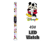 Nova disney mickey minnie led toque relógio donald duckbracelet relógio estudante crianças esportes dos desenhos animados relógio eletrônico presente brinquedo