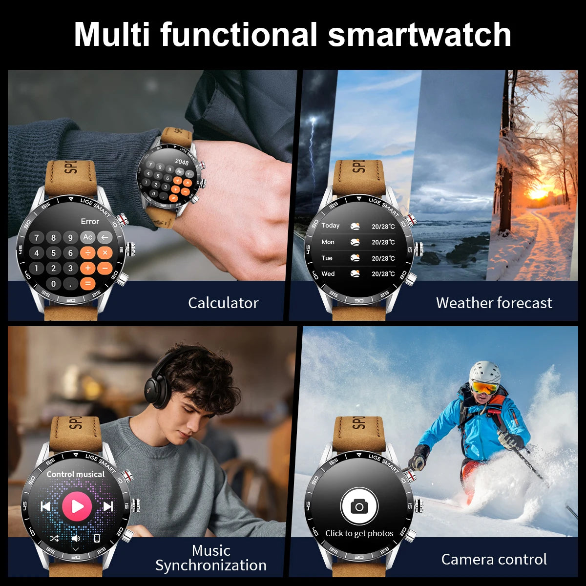 Lige 2024 novo robusto militar gps relógio inteligente masculino amoled tela hd freqüência cardíaca bluetooth chamada à prova dwaterproof água ao ar livre smartwatch