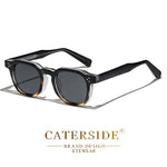 Caterside retro punk masculino óculos de sol pequeno quadro quadrado design personalizado óculos de sol feminino viagem festa negócios festival presente
