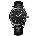 Lige moda relógio de couro marrom masculino militar esportes quartzo relógios de pulso casual à prova dwaterproof água cronógrafo relogios masculino