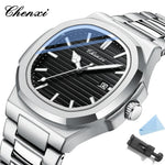 Chenxi 8222 luxo ouro aço inoxidável luminoso casual relógio de negócios para homens moda quartzo relógios pulso à prova dwaterproof água