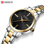 Curren relógios femininos moda original relógio de pulso de quartzo para senhoras mostrador romano deslumbrante diamante à prova dwaterproof água luminosa luxo novo