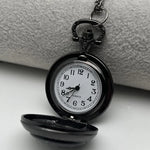 Relógio de bolso requintado de corvo inteligente estilo vintage - movimento de quartzo, mostrador redondo, colar preto exclusivo presente de lembrança para crianças
