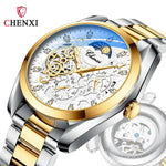 CHENXI 8811 Relógio Mecânico Oco Masculino À Prova D 'Água Luminoso Diamante Incrustado Totalmente Automático Atacado