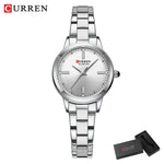 Curren relógios femininos moda original relógio de pulso de quartzo para senhoras mostrador romano deslumbrante diamante à prova dwaterproof água luminosa luxo novo