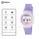 Crianças esporte relógios alarme cronômetro crianças relógio digital para meninos meninas 30m à prova dwaterproof água rosa estudante relógio de pulso eletrônico