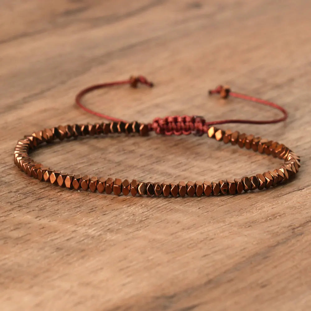2x3 ouro/prata/ouro rosa contas facetadas trança pulseira ajustável para mulheres homens cintilante delicado pulseira jóias