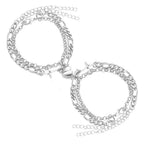 Amantes do amor fivela magnética pulseira criativa dia dos namorados ímã amor atraente pulseira casal pulseiras cubanas