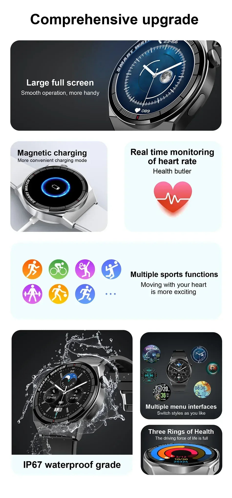 Xiaomi todos os relógios gt3 pro amoled relógio inteligente masculino mostrador personalizado resposta chamada esporte rastreador de fitness masculino à prova dwaterproof água smartwatch