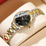 Curren relógios femininos moda original relógio de pulso de quartzo para senhoras mostrador romano deslumbrante diamante à prova dwaterproof água luminosa luxo novo